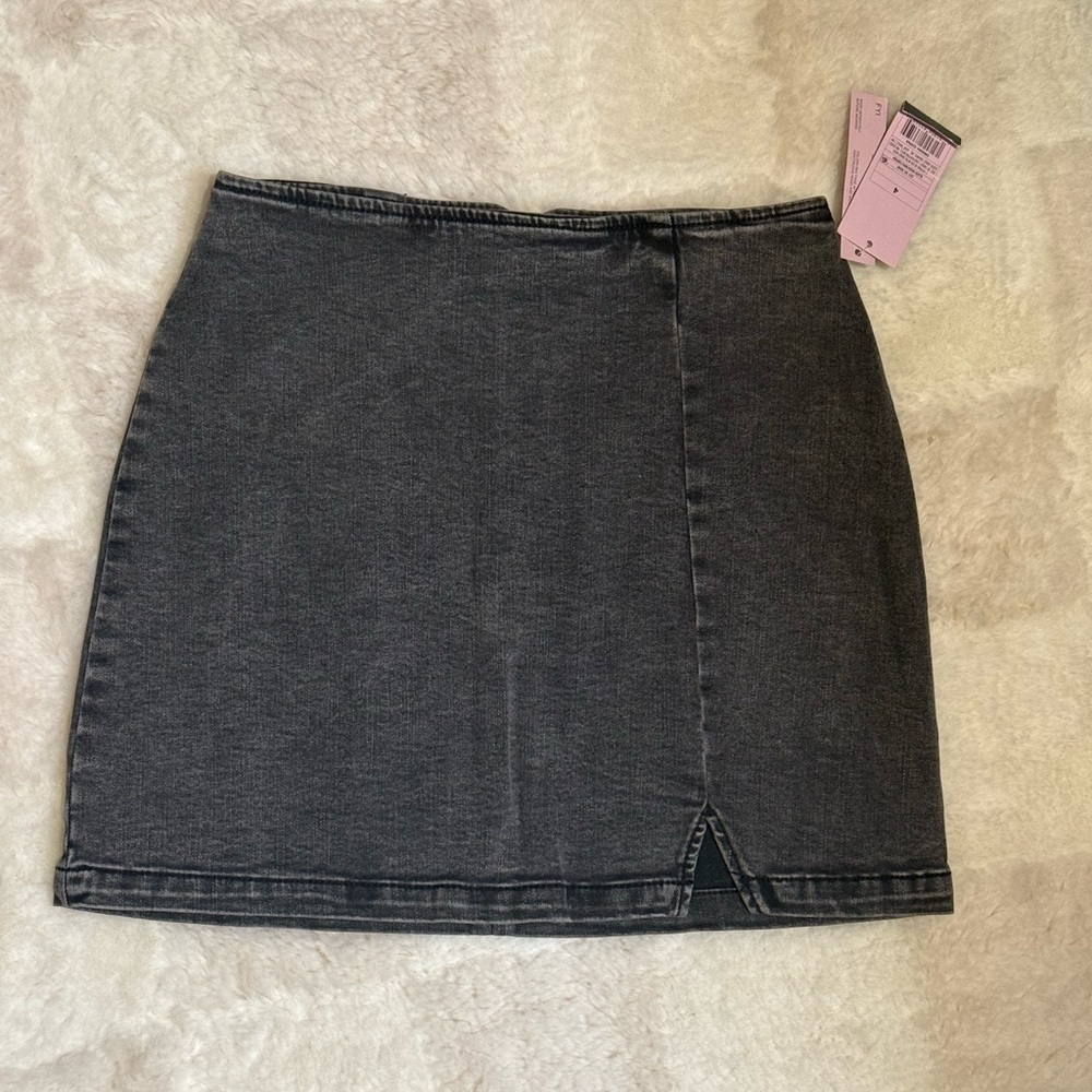 Wild Fable Black Denim Miniskirt